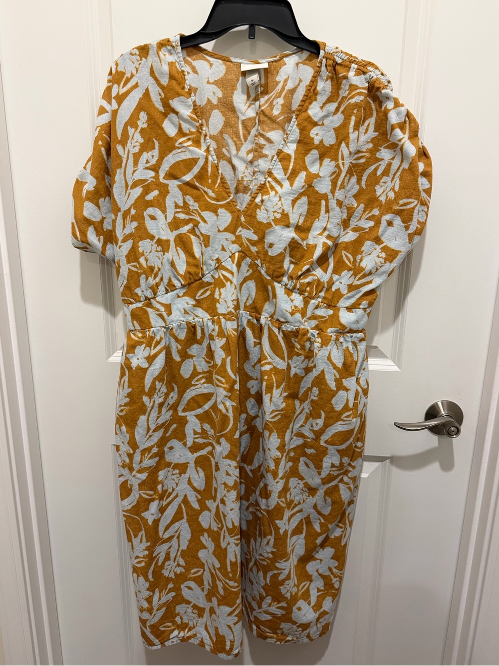 Ava & Viv Mustard and White Floral Dress